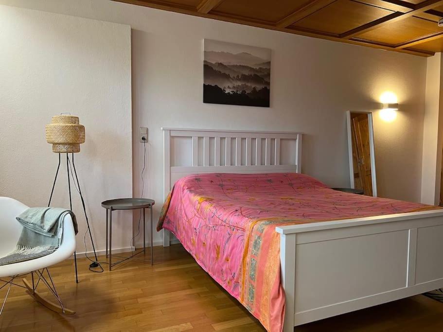 Postel nebo postele na pokoji v ubytování Haus Bergblick