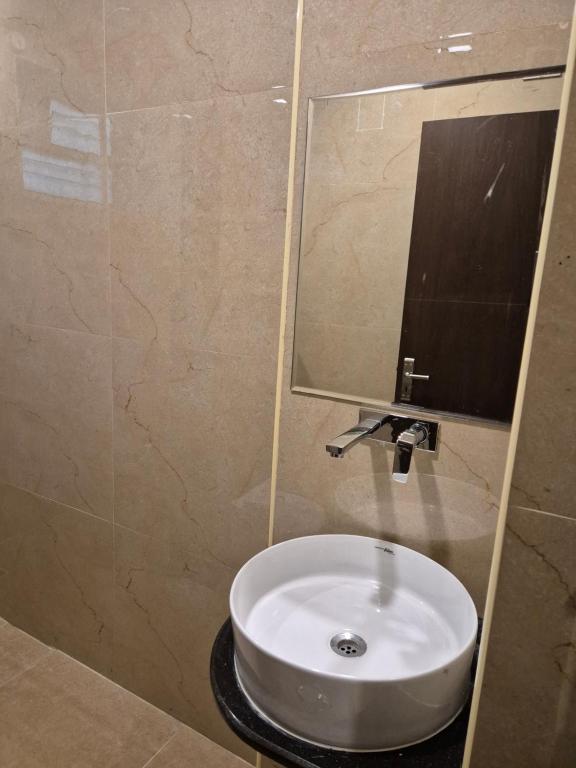 Koupelna v ubytování Hotel JANAS