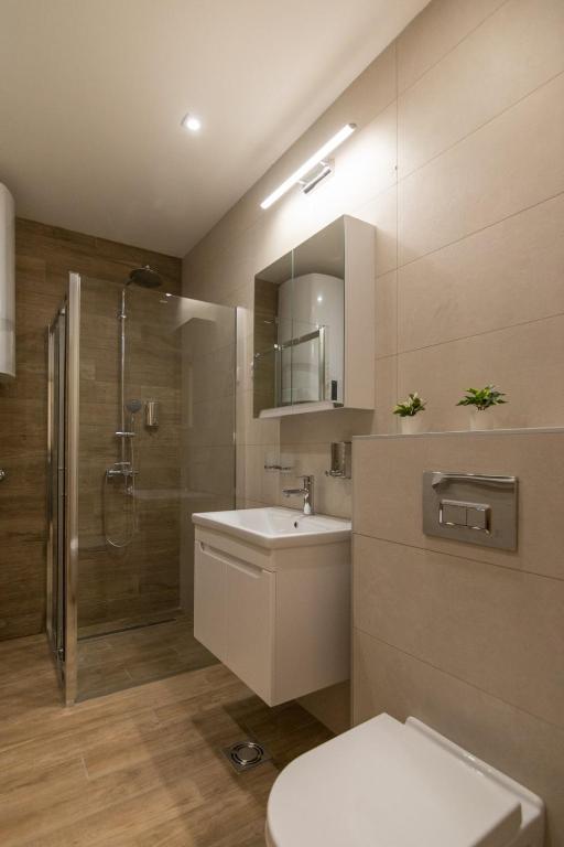 Koupelna v ubytování Tara Lux apartmani