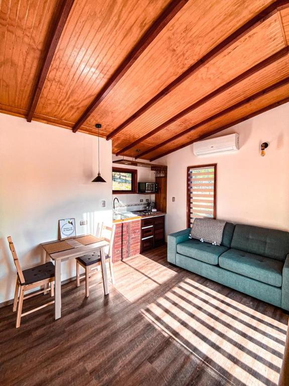 Kuchyň nebo kuchyňský kout v ubytování Cabañas Boutique Faldeos de La Lajuela
