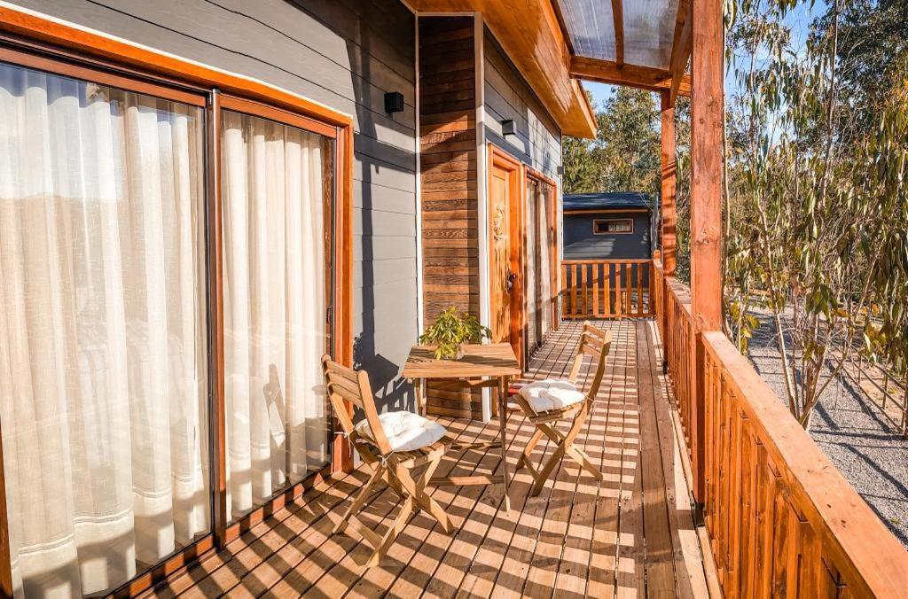 Balkón nebo terasa v ubytování Cabañas Boutique Faldeos de La Lajuela