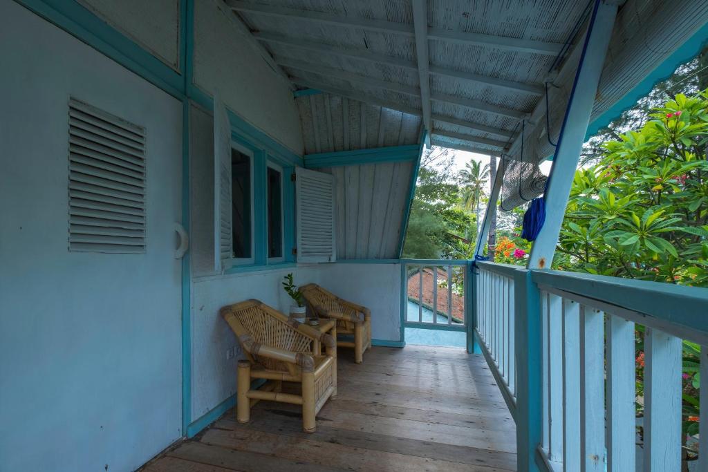 Balkón nebo terasa v ubytování 7SEAS Cottages