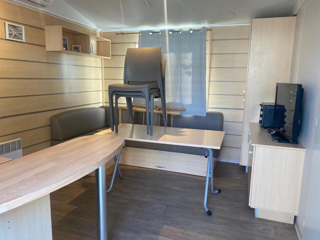 TV a/nebo společenská místnost v ubytování MOBILE HOME OLIVIER