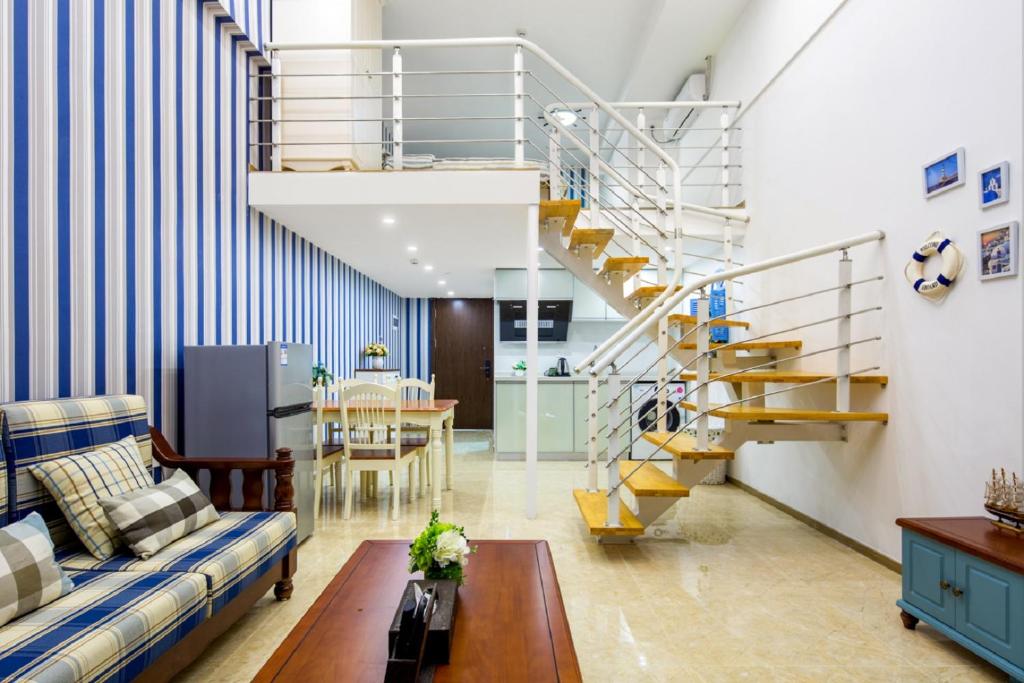 Posezení v ubytování Serveyou International Apartment - Free Airport Pickup & Free Canton Fair Shuttle Bus