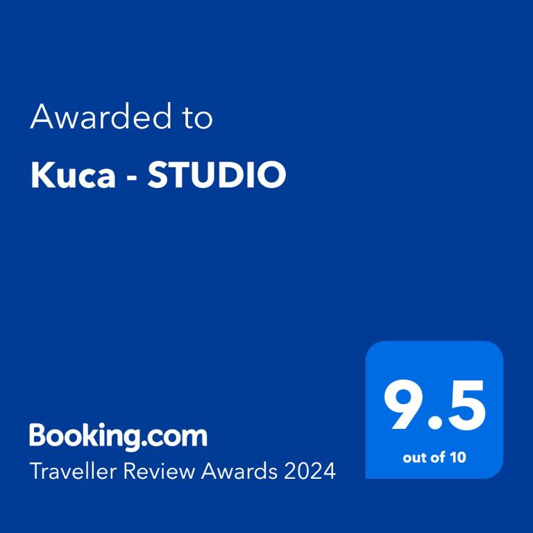Certifikát, hodnocení, plakát nebo jiný dokument vystavený v ubytování Kuca - STUDIO
