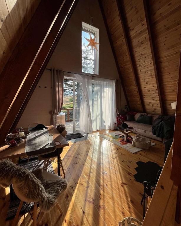 Posezení v ubytování WoodMood