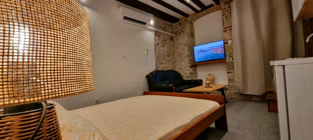 TV a/nebo společenská místnost v ubytování RD Apartments Center Zadar