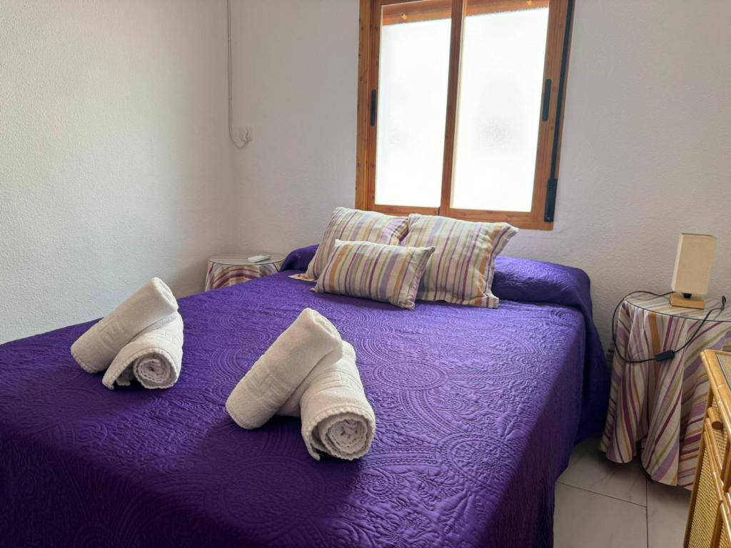 Posteľ alebo postele v izbe v ubytovaní Apartamento Algafequi con terraza privada