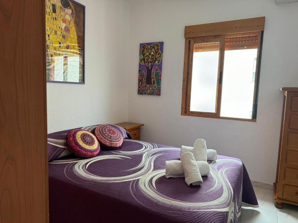 Posteľ alebo postele v izbe v ubytovaní Apartamento Algafequi con terraza privada