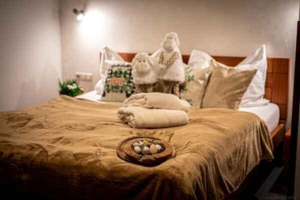Postel nebo postele na pokoji v ubytování Penzion a restaurace Staré Časy
