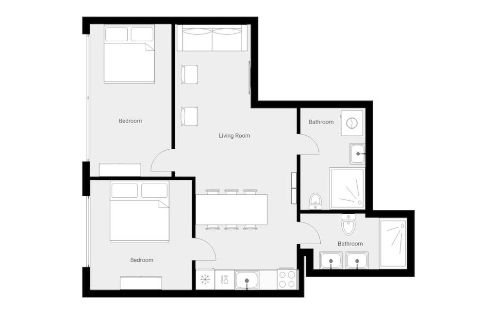 The Lakes apartments by Daniel&Jacob's - 2 Bed 2 Bath Apartment