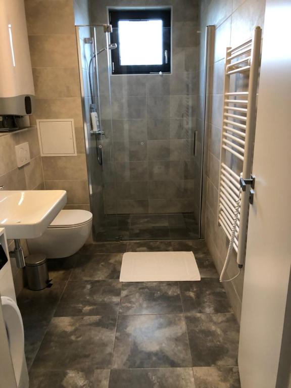 Koupelna v ubytování Apartmán X28