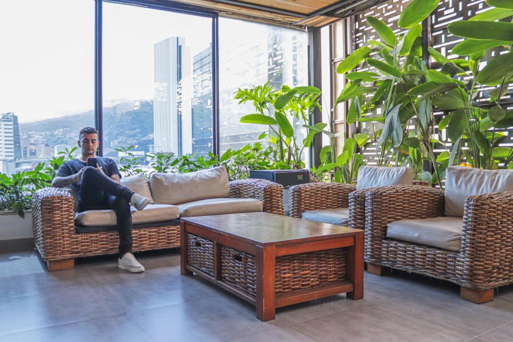 Posezení v ubytování Hotel 47 Medellin Center