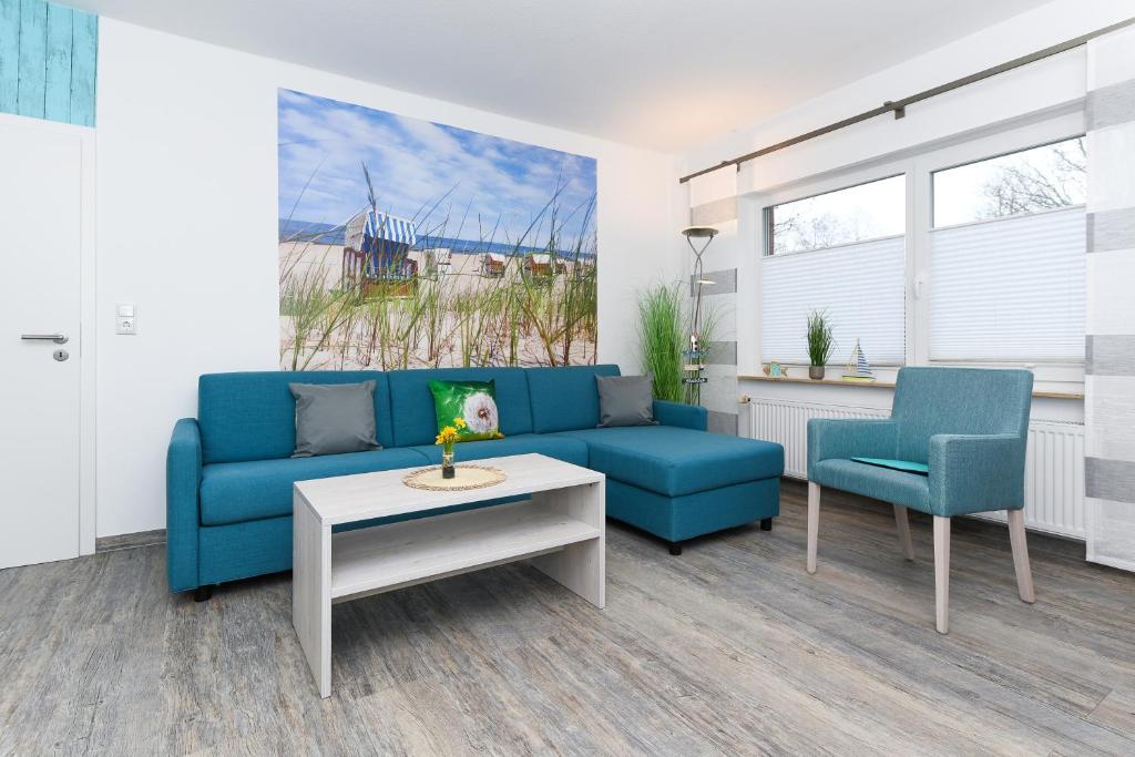 Posezení v ubytování Haus Strandkorb mit Frühstücksoption