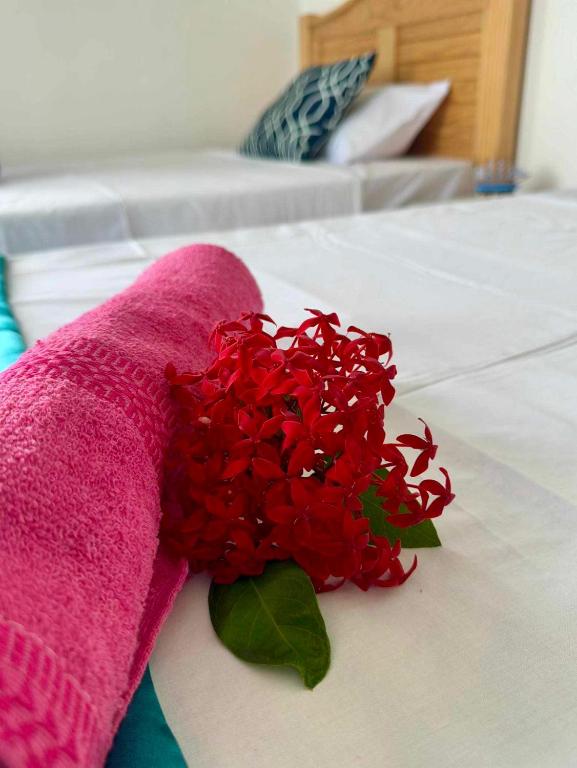 Postel nebo postele na pokoji v ubytování La Residence Emmaüs