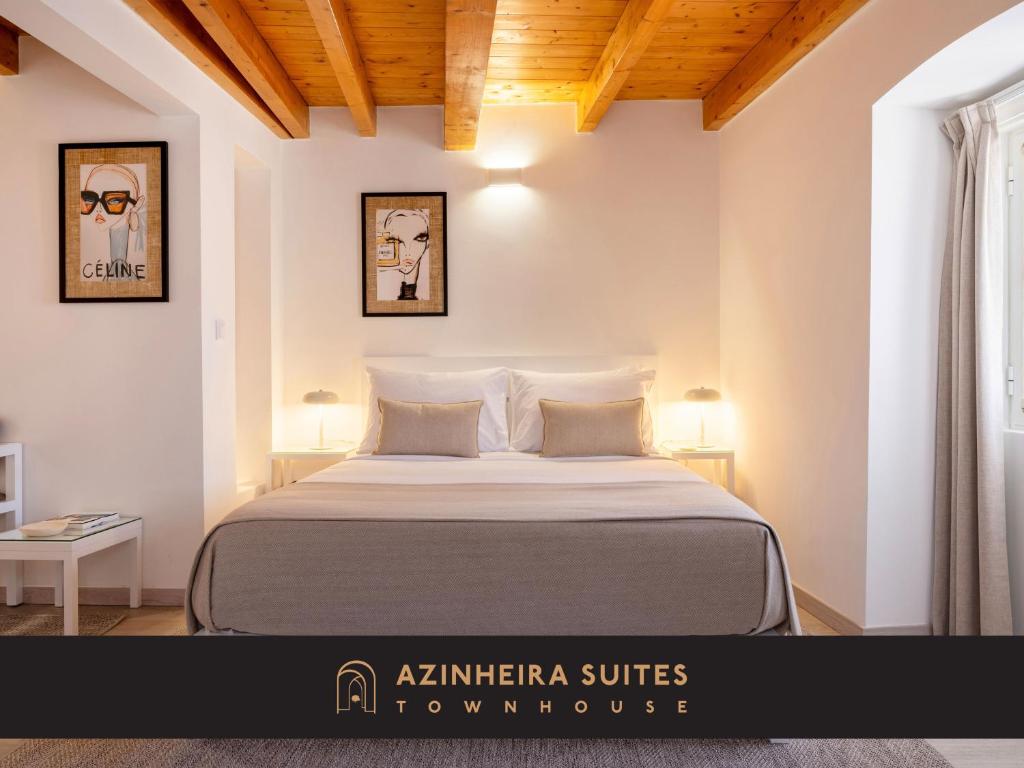 Ένα ή περισσότερα κρεβάτια σε δωμάτιο στο Azinheira Suites Townhouse - Alojamento Turístico