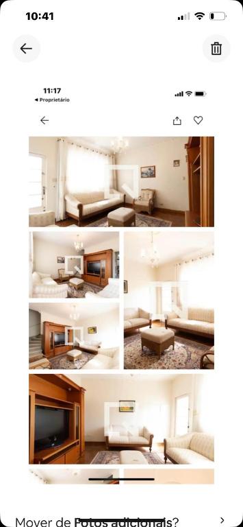 a collage of four pictures of a living room at Casa perto Expo Center Norte e Anhembi 1km in Sao Paulo