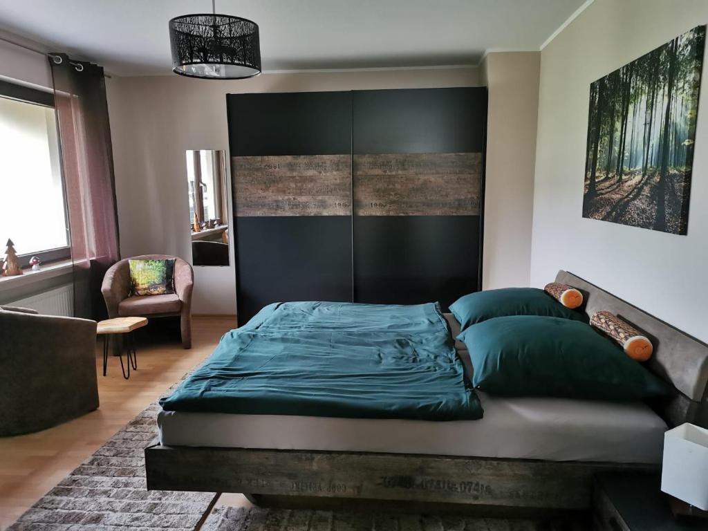Katil atau katil-katil dalam bilik di Ferienwohnung Hedi