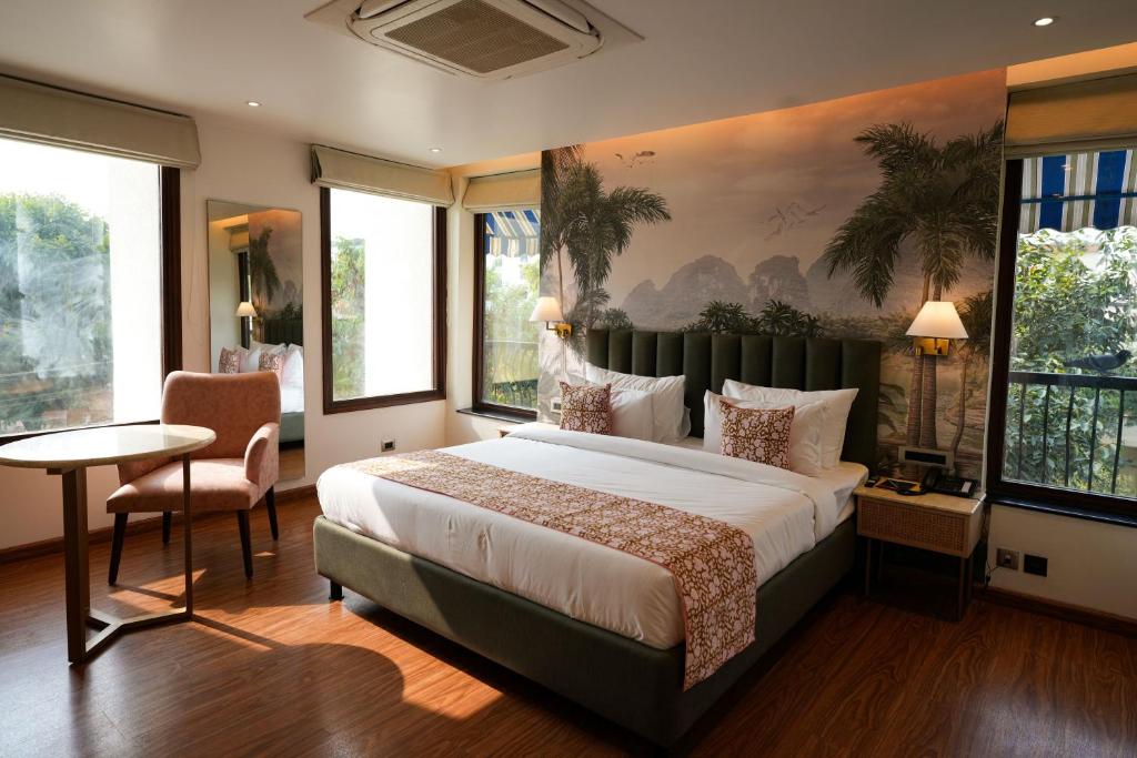 Postel nebo postele na pokoji v ubytování The LIV Hotel Jaipur A City Center Boutique Hotel & Experiential Hub