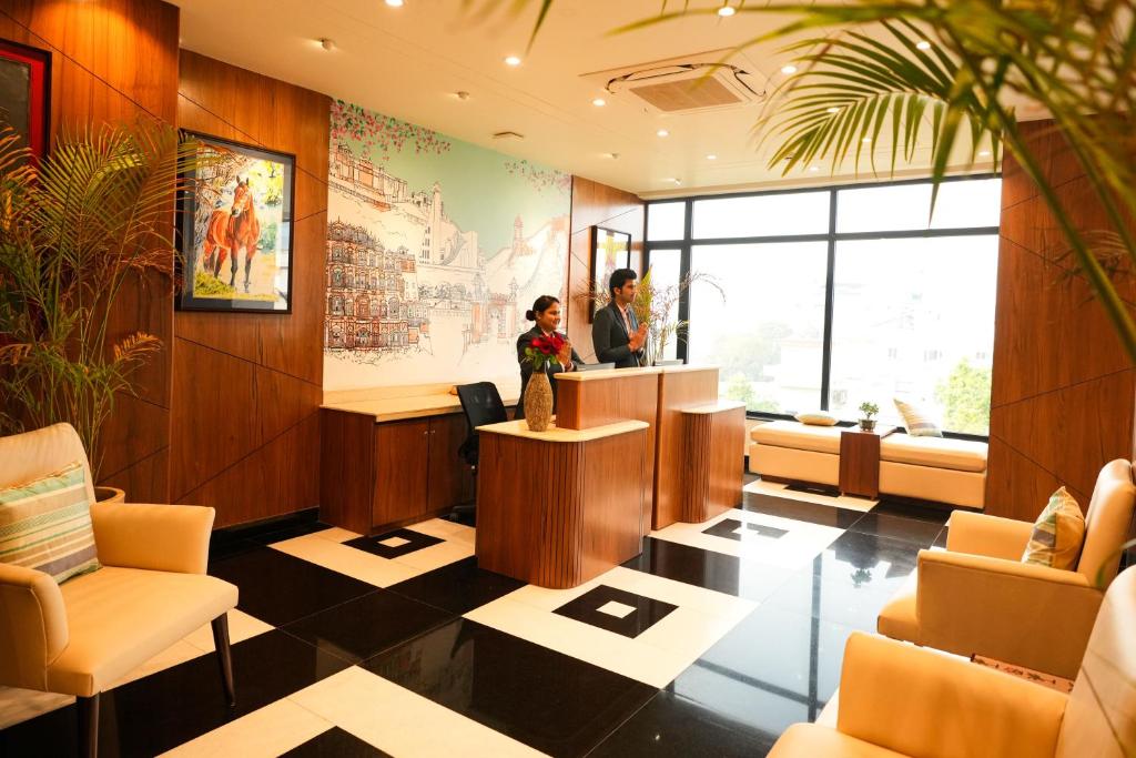 Posezení v ubytování The LIV Hotel Jaipur A City Center Boutique Hotel & Experiential Hub