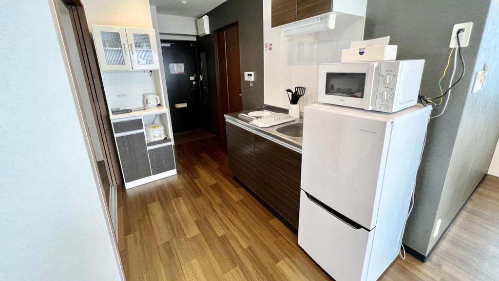 Kuchyň nebo kuchyňský kout v ubytování Apartment Hotel Ecott