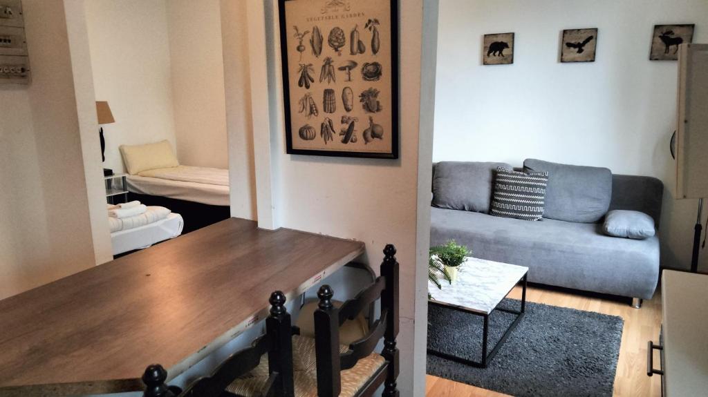 Posezení v ubytování Praktische City Apartments direkt am Hauptbahnhof
