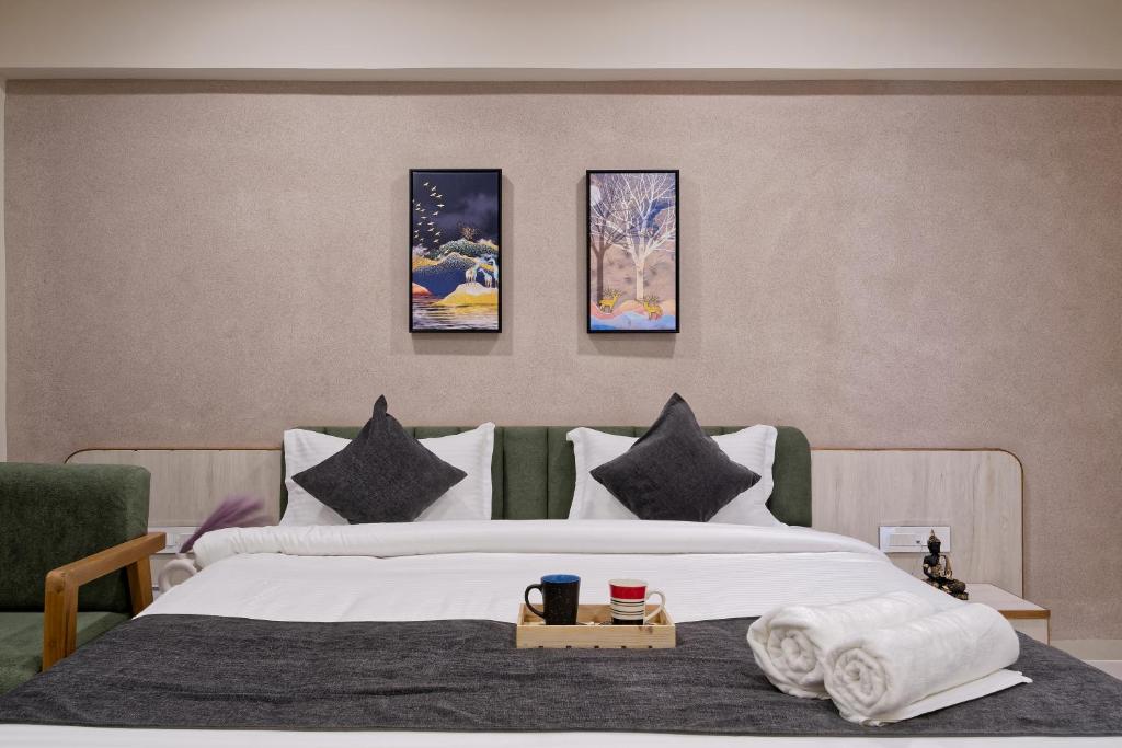 Postel nebo postele na pokoji v ubytování Exora Inn