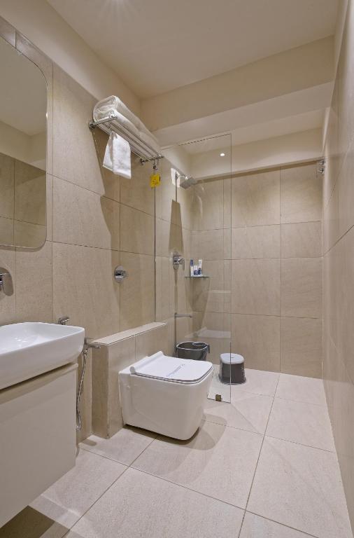 Koupelna v ubytování Exora Inn