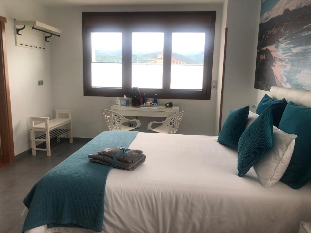 Postel nebo postele na pokoji v ubytování Casa Iparra Txiki Berri