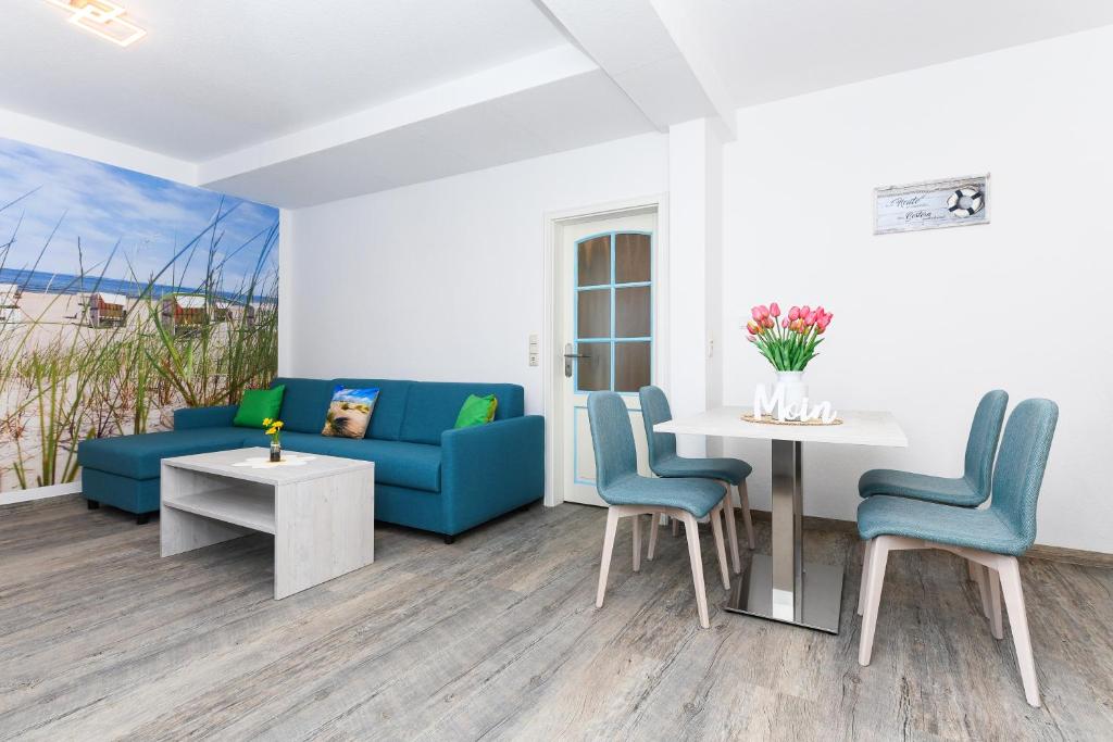 Posezení v ubytování Haus Strandkorb mit Frühstücksoption