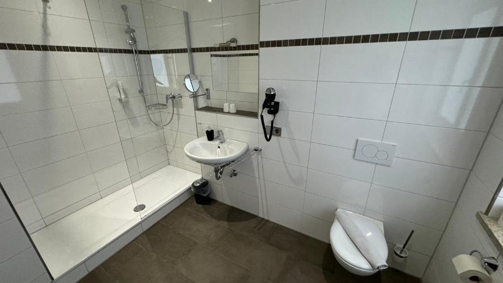 Koupelna v ubytování Hotel Leitner