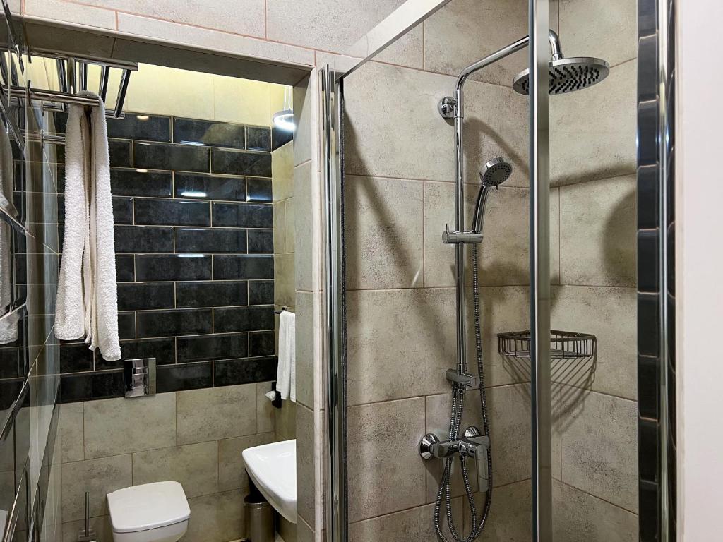 Koupelna v ubytování Ribas Rooms Odesa