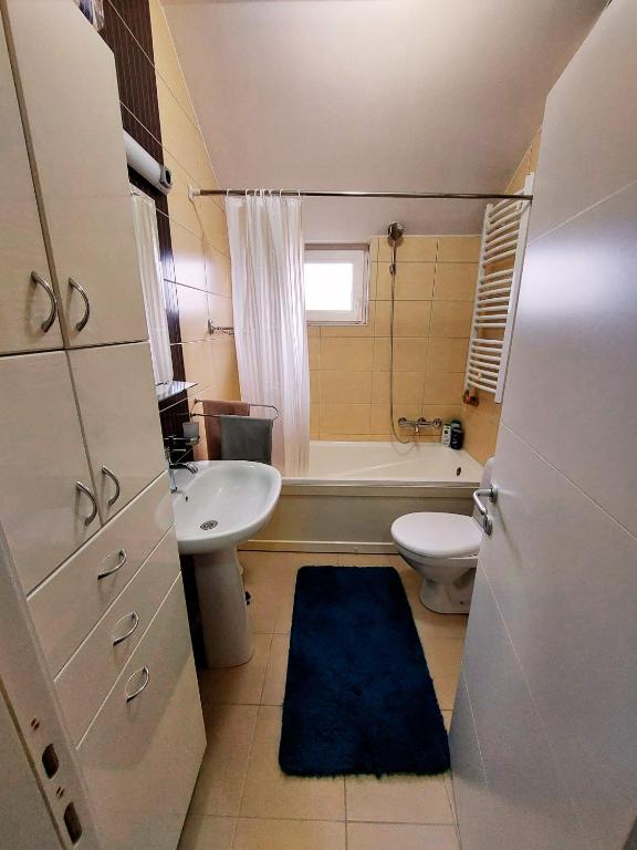 Koupelna v ubytování XO Apartman