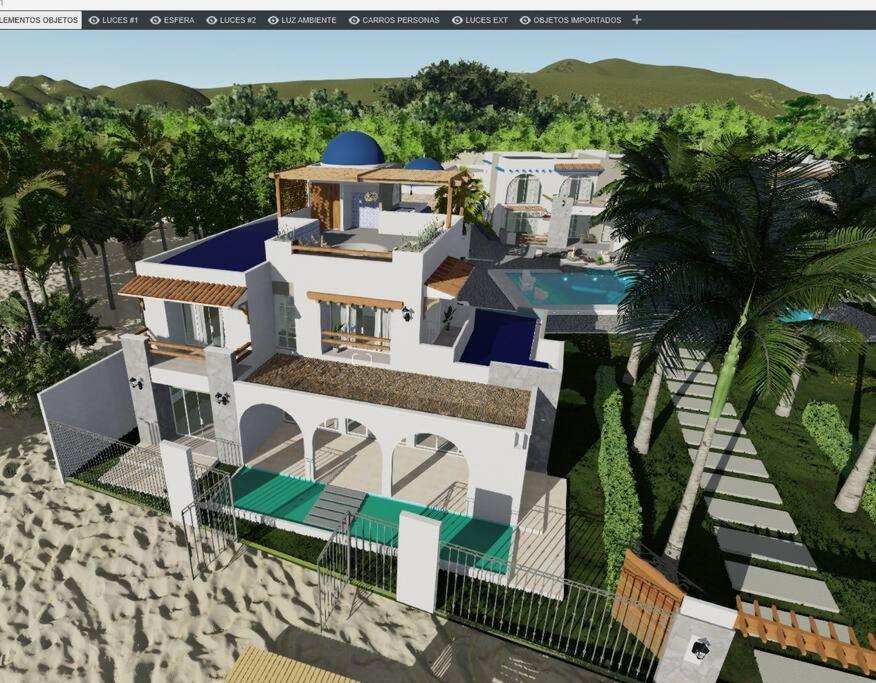 - l'accès à une maison sur la plage dans l'établissement Mariposa Reina B, à El Jagüey