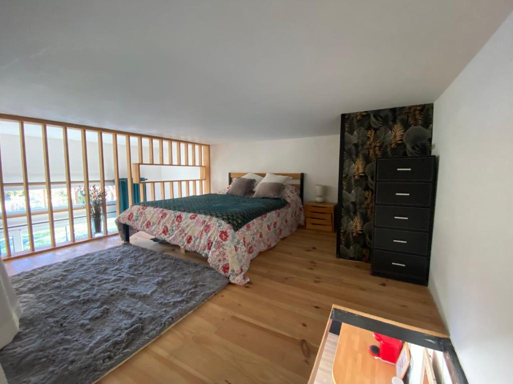 Postel nebo postele na pokoji v ubytování Petit chalet