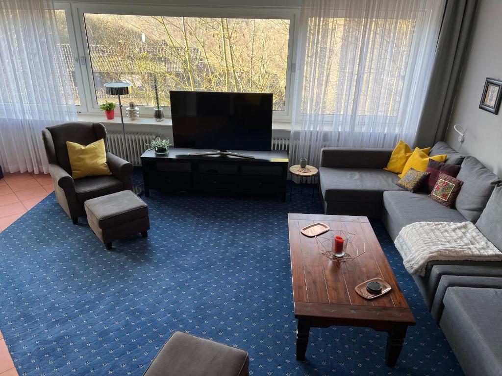 Posezení v ubytování Fi-Ferienhaus