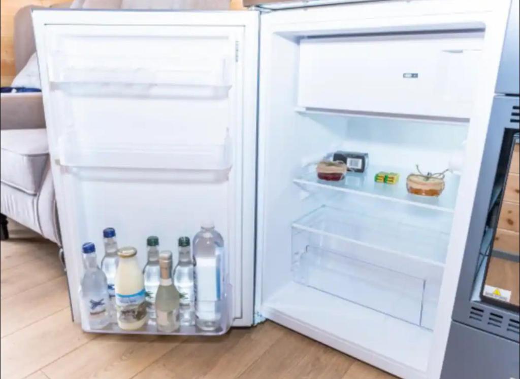 Kuchyň nebo kuchyňský kout v ubytování Loch View Luxury Pod