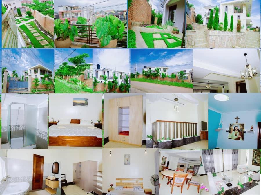 un collage de différentes photos d'une maison dans l'établissement ORCHID BED&BREAKFAST Kigali, à Kigali