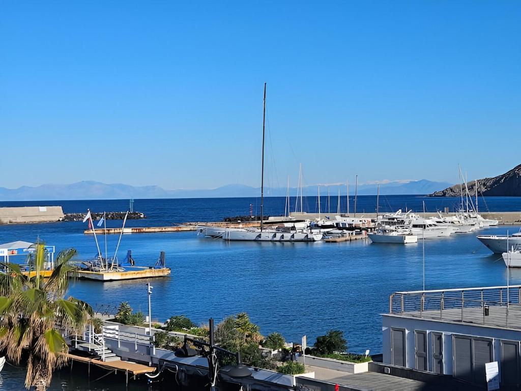 grupa łodzi zacumowanych w porcie w obiekcie domus Verde w mieście Ischia