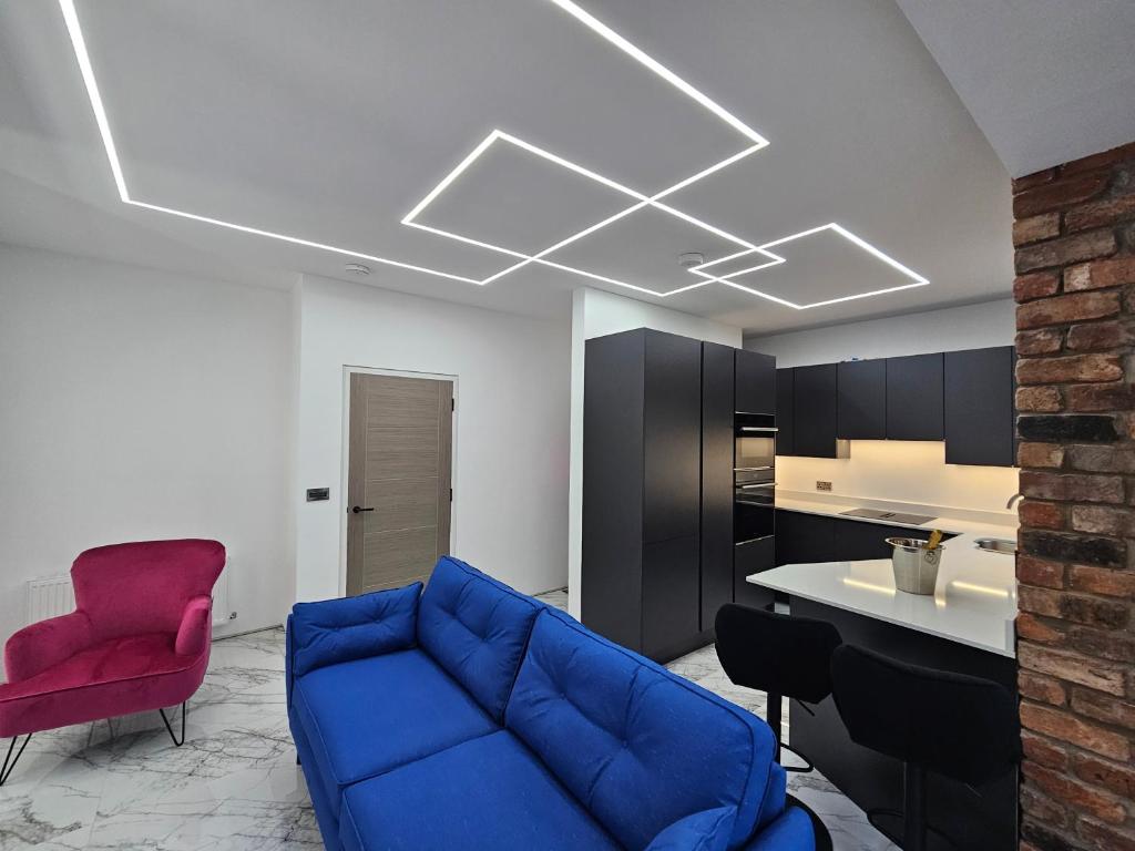 Χώρος καθιστικού στο Spectrum Apartments