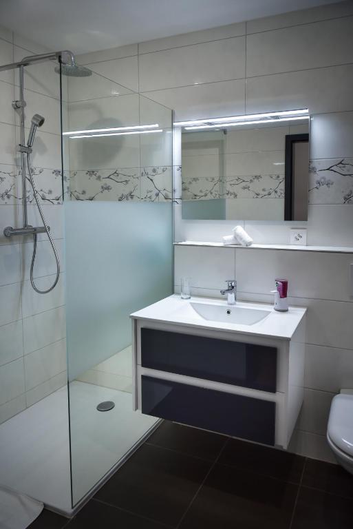 Koupelna v ubytování Hotel La Croix Blanche - Bassecourt