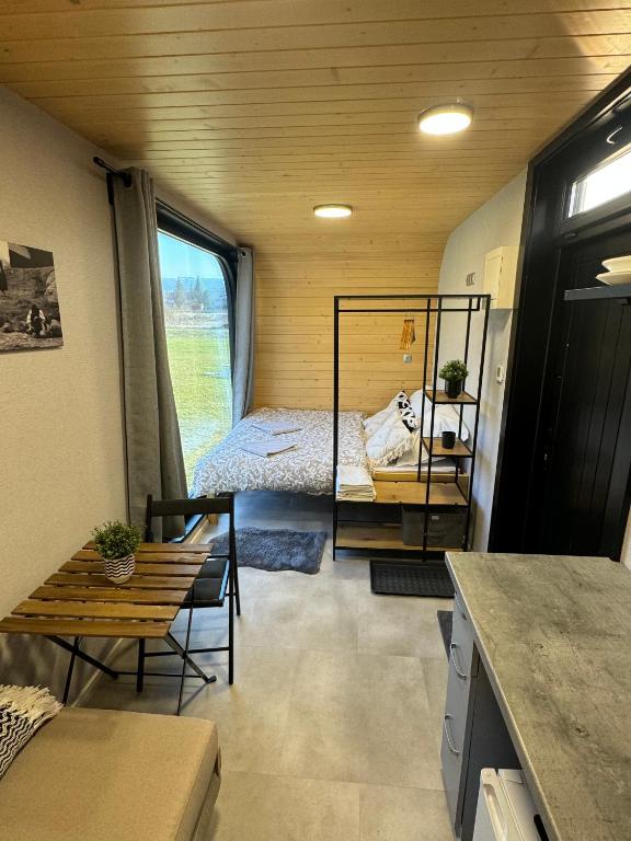 Postel nebo postele na pokoji v ubytování Domček Artemis