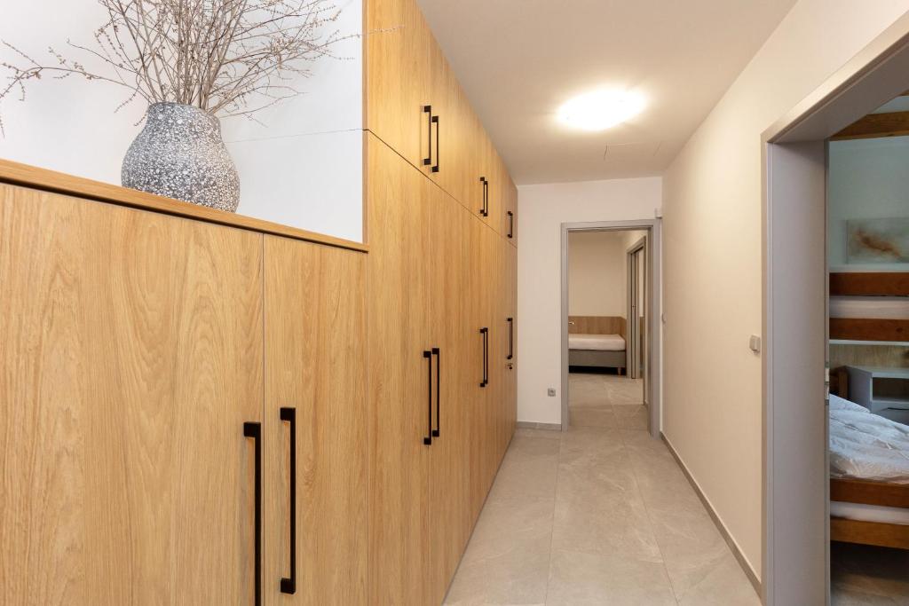 Postel nebo postele na pokoji v ubytování Apartmán Smraďavka