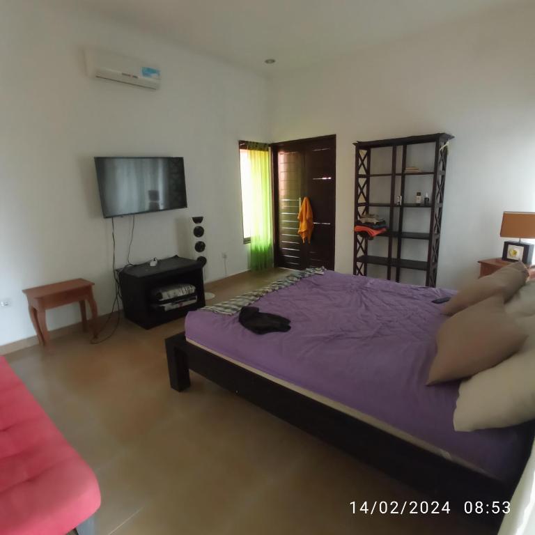 Katil atau katil-katil dalam bilik di Lovina Villa Cinta