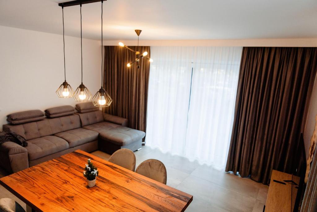 Et opholdsområde på Park View Apartment 1