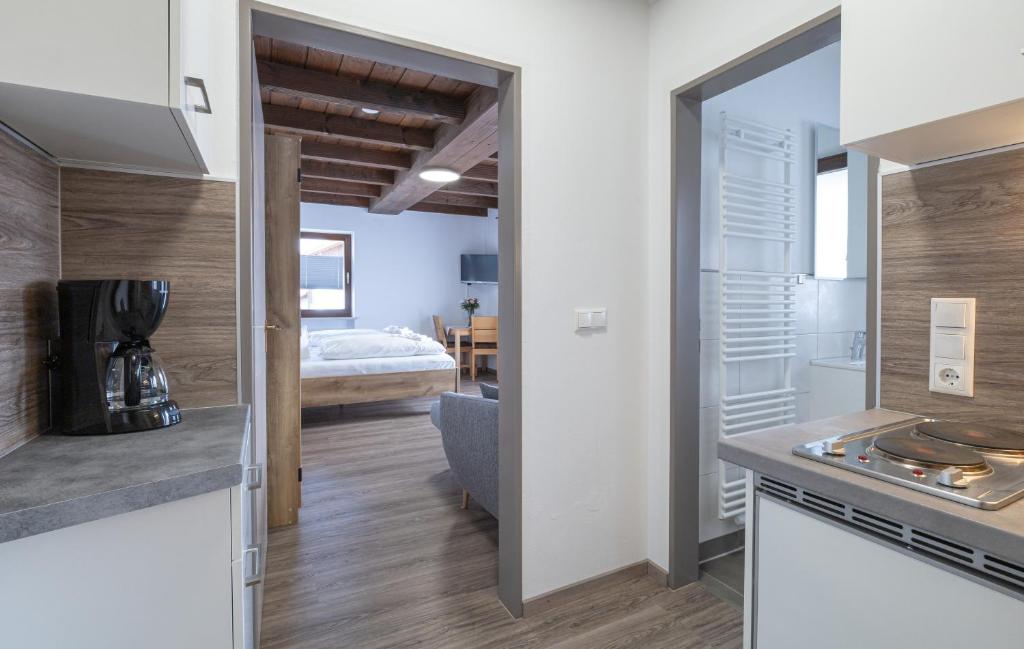 Kuchyň nebo kuchyňský kout v ubytování Gästehaus Köpf