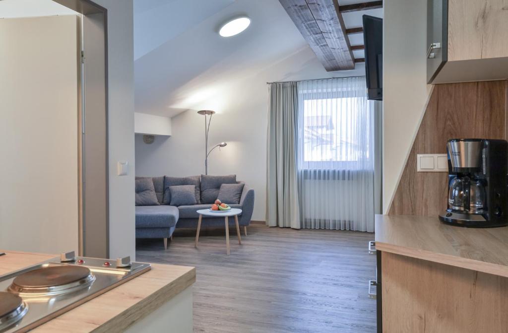 Kuchyň nebo kuchyňský kout v ubytování Gästehaus Köpf
