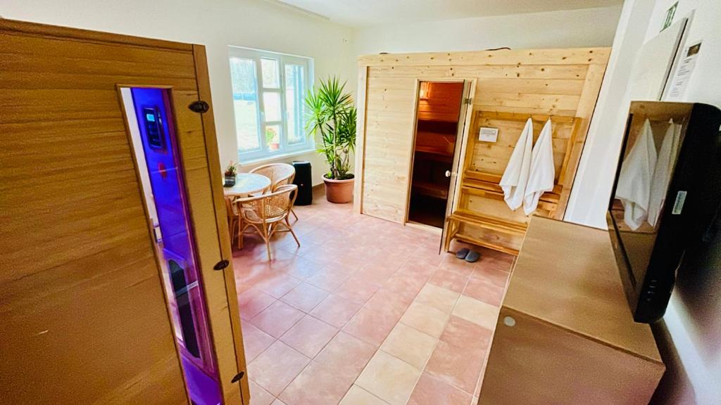 Kuchyň nebo kuchyňský kout v ubytování SZIGET HOTEL VERÁNKA