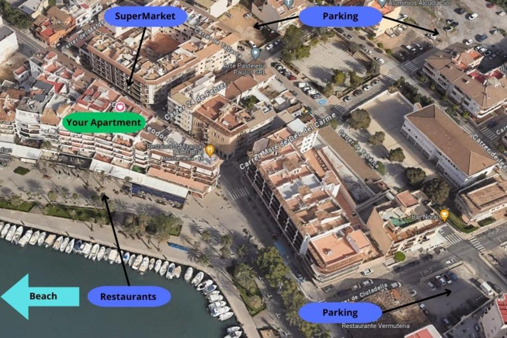 A general view of Alcudia or a view of the city taken from Az apartmant