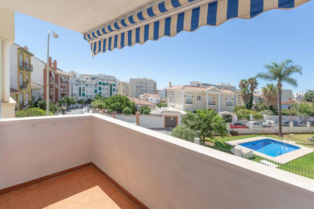 Балкон или тераса в Apartamento con parking en el centro de Marbella